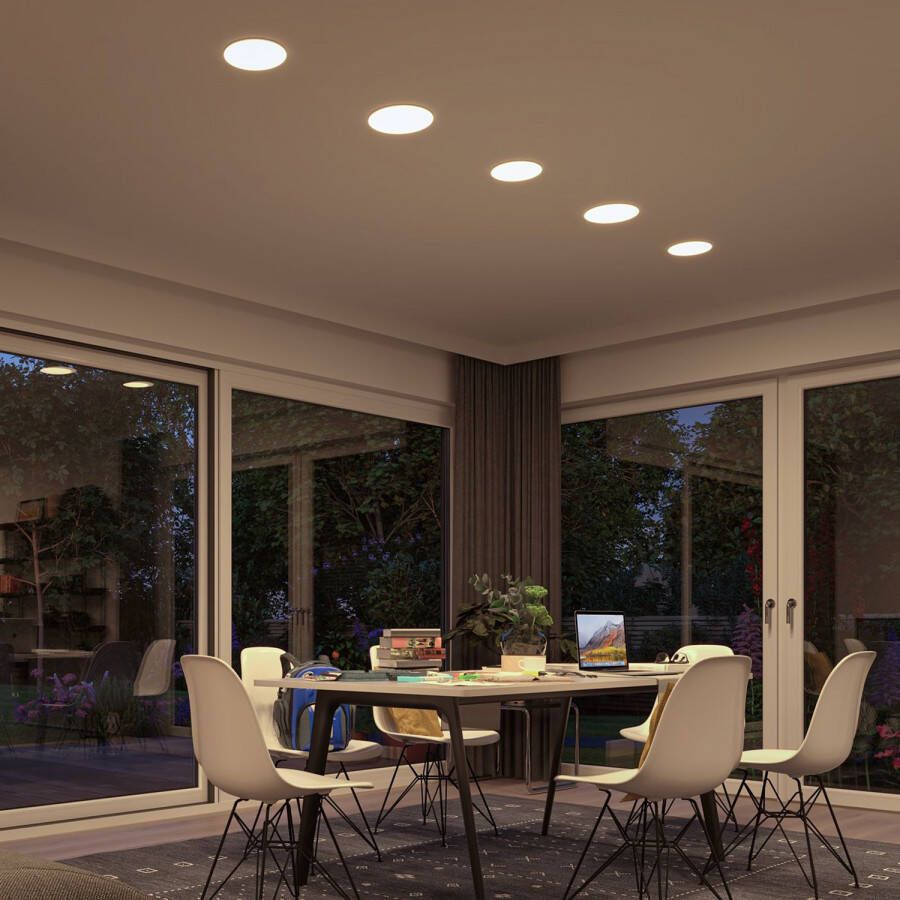 Paulmann Ledinbouwlamp LED Inbouwpaneel Veluna VariFit IP44 rond 125mm 8 5W 4.000K Satin (1 stuk)
