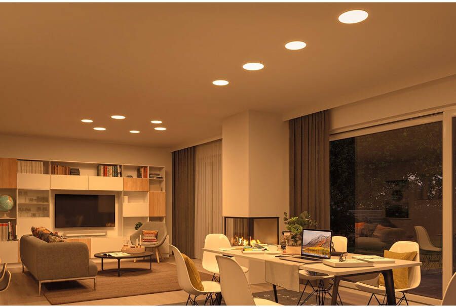 Paulmann Ledinbouwlamp LED Inbouwpaneel Veluna VariFit IP44 rond 75mm 4 5W 3.000K Satin (1 stuk) - Foto 2