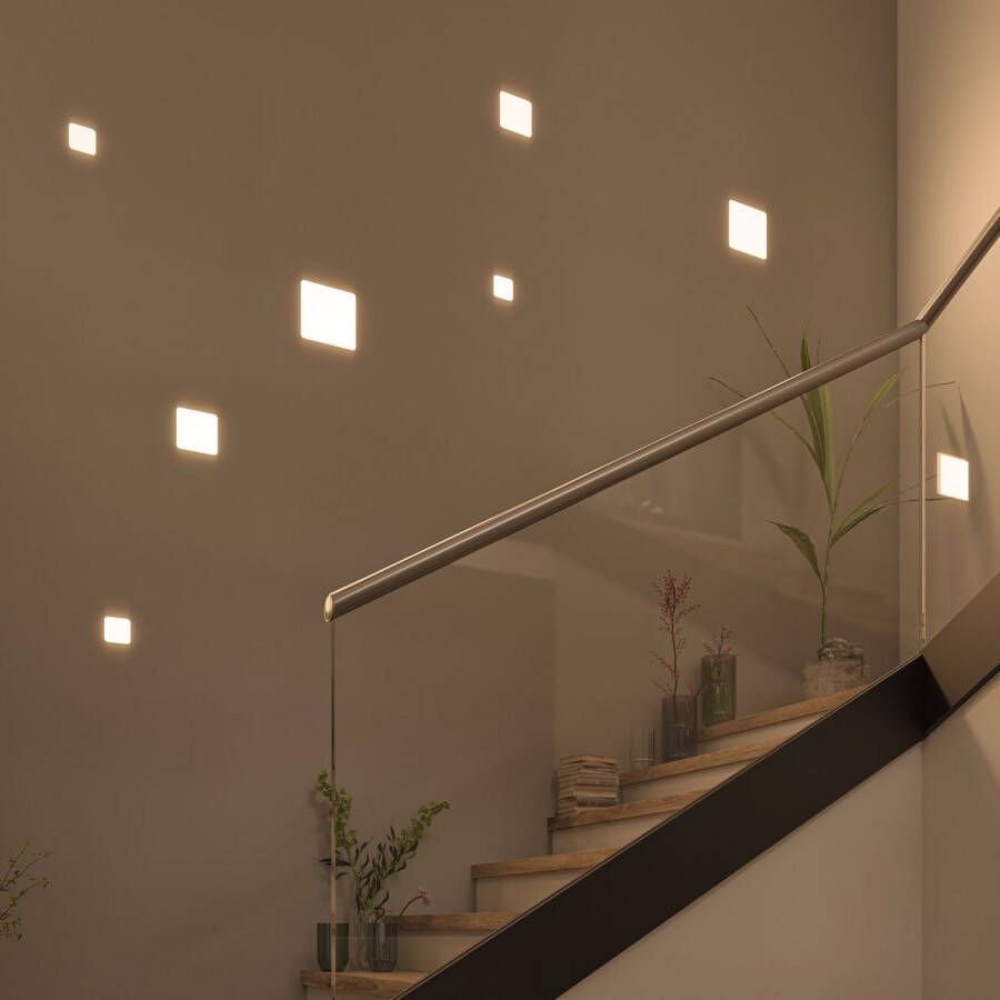 Paulmann Ledinbouwlamp LED Inbouwpaneel Veluna VariFit IP44 vierkant 185x185mm 17 5W 4.000K Satin (1 stuk)