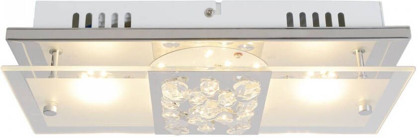 Näve Led-plafondlamp Chur chroom deels gematteerd met kristallen incl. led totaal 11w (1 stuk) - Foto 5