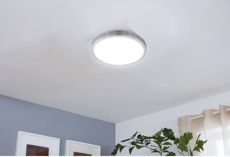 EGLO Led-plafondlamp COMPETA 1 Staal en kunststof eetkamer industrieel minimalistisch (1 stuk)