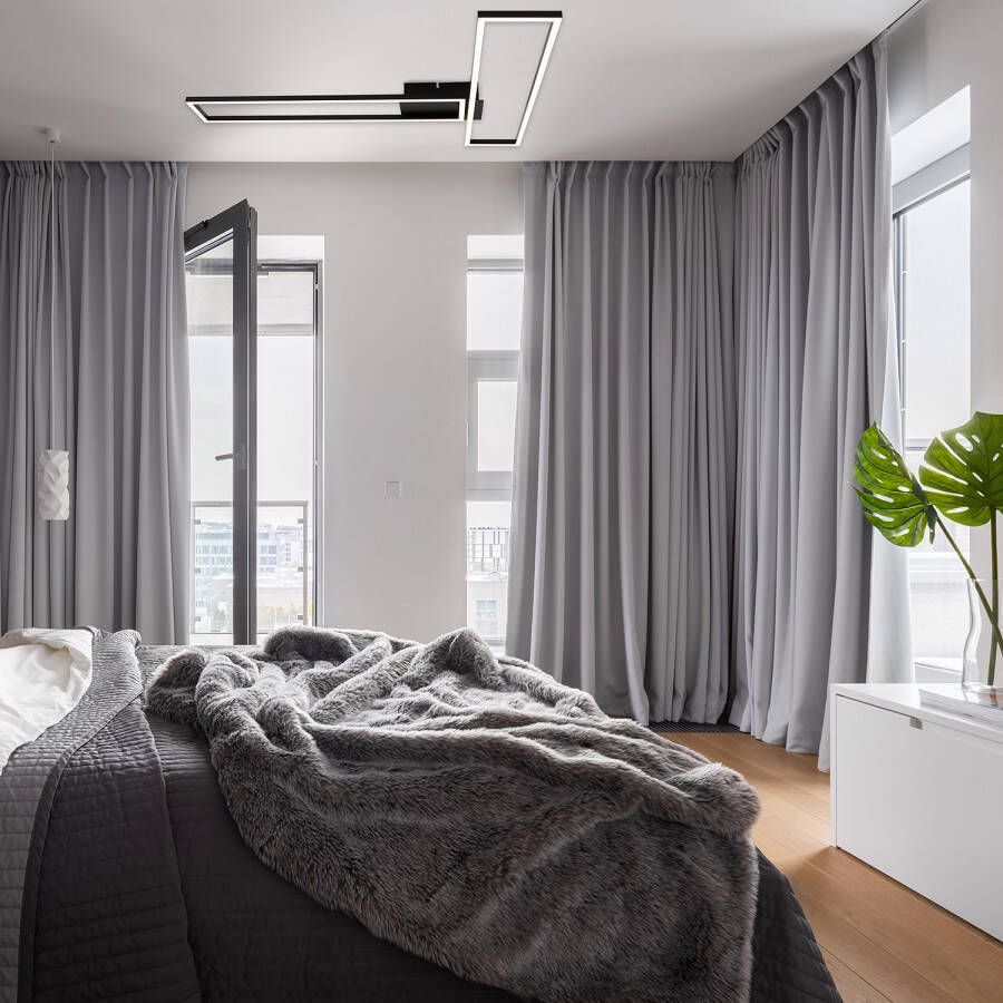 Briloner Leuchten Led-plafondlamp 3145015 FRAME Plafondlamp 110x24 8x7 8 cm zwart 40W woonkamer slaapkamer - Foto 4