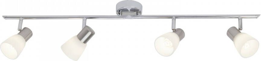 Brilliant Leuchten Led-plafondspot Janna Ledspotrail 4 fittingen ijzer chroom wit E14 max. 40 W 14 cm hoogte zilver - Foto 2