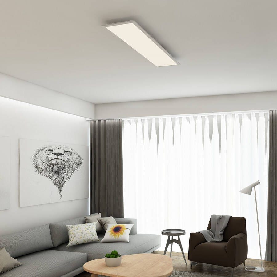 Briloner Leuchten Led-paneel 7189016 Piatto Plafondlamp 119 5x29 5x6 5 cm wit 38W woonkamer slaapkamer - Foto 2