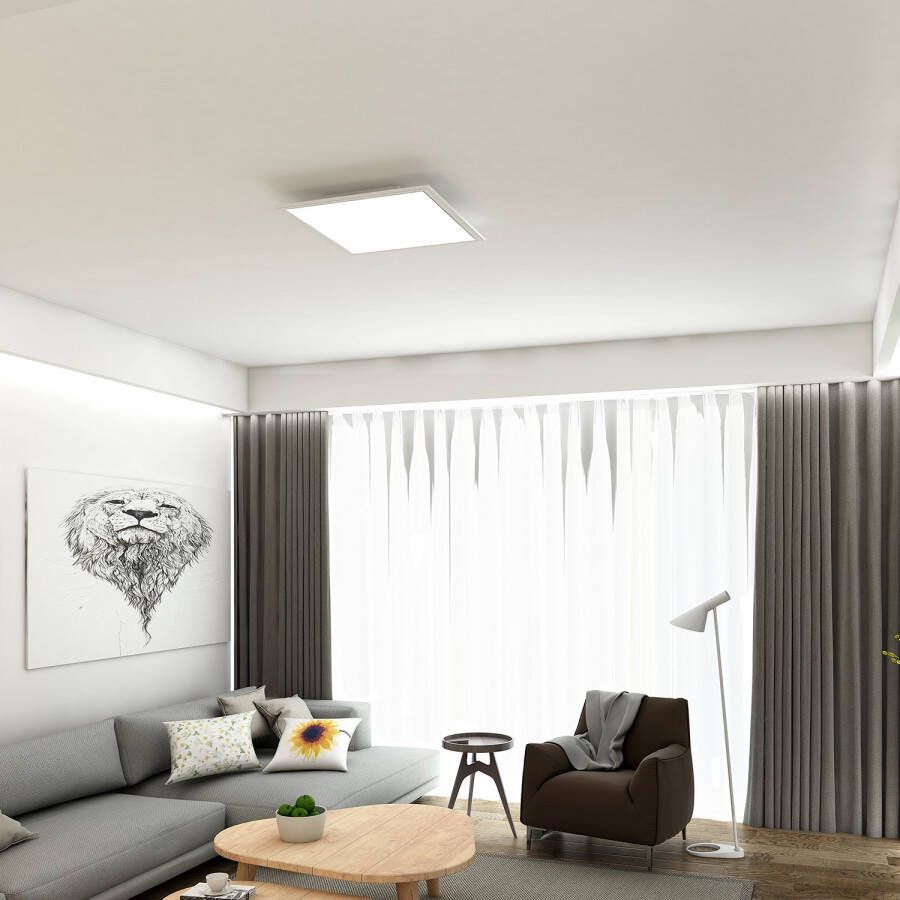 Briloner Leuchten Led-paneel 7194016 Piatto Plafondlamp 29 5x29 5x5 cm wit 18W woonkamer slaapkamer gang - Foto 5