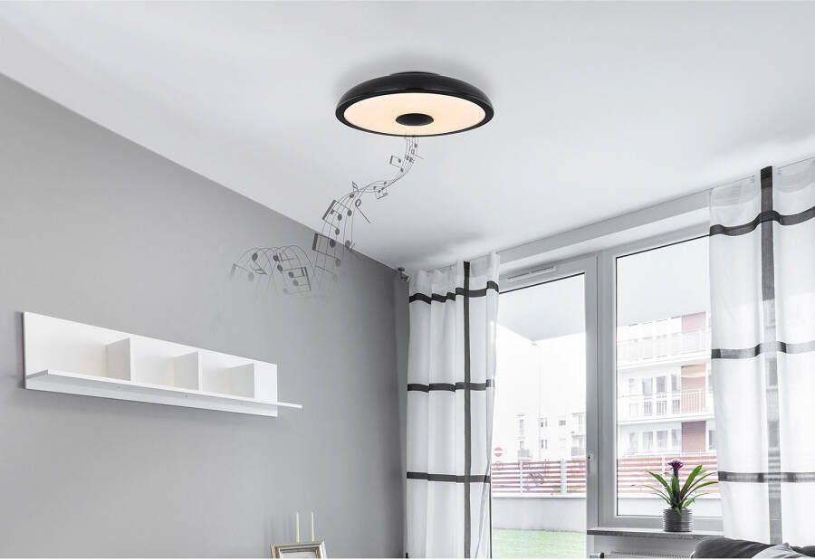 OTTO Globo Lightning Led-plafondlamp Raffy Luidspreker plafondlamp kunststof led muziek (1 stuk) - Foto 4