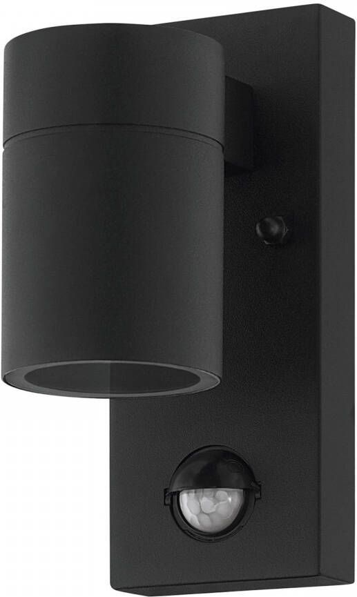EGLO Riga 5 Wandlamp Buiten Sensor GU10 16 5 cm Sensor Zwart