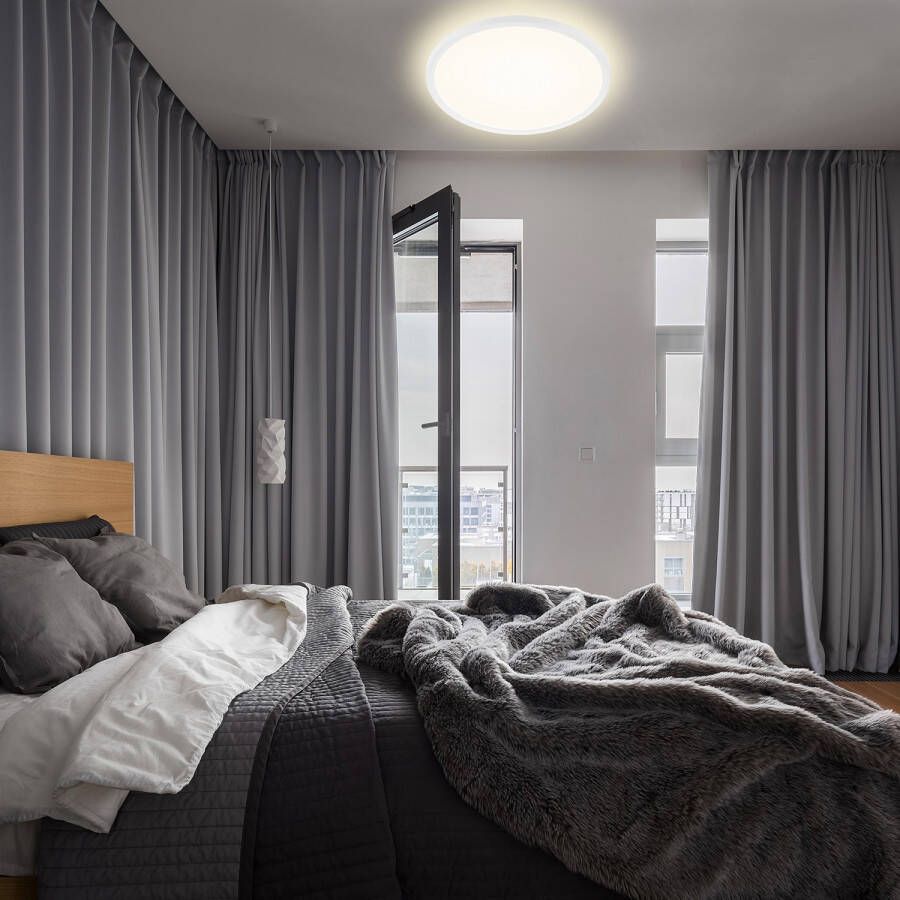 Briloner Leuchten Led-plafondlamp 7157416 SLIM Plafondlamp 42x2 9 cm wit 22W woonkamer slaapkamer keuken - Foto 3