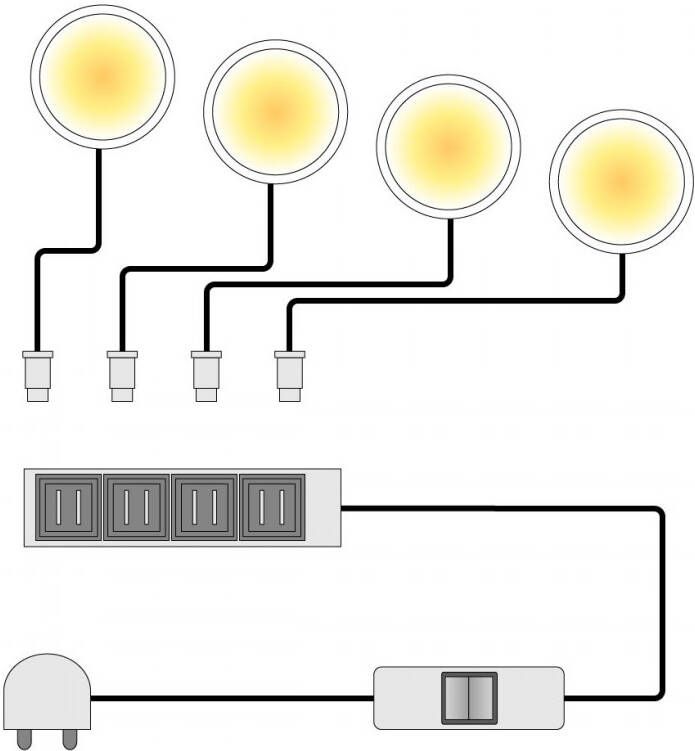 Home24 LED powerspotjes Lopburi(4 delige set ), Lux online kopen