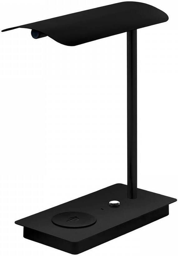 EGLO Arenaza Tafellamp LED 32 cm Qi telefoonoplader draadloos opladen -Zwart Dimbaar met touch schakelaar - Foto 2