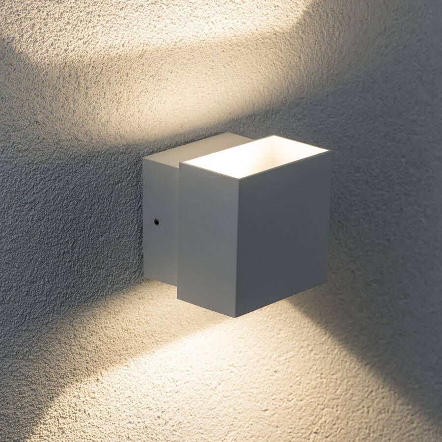 Paulmann Led-wandlamp voor buiten 230V Cybo LED 2x3 5W 230V IP65 vierkant 100x100mm Grijs Aluminium (1 stuk)