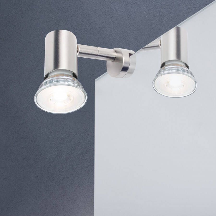 Paulmann Spiegellamp Galeria LED Simplo Geborsteld ijzer incl. Lichtbron 1x5 3W GU10 Galeria LED Simplo Ijzer geborsteld incl. lichtbron 1x5 3W GU9 (1 stuk)