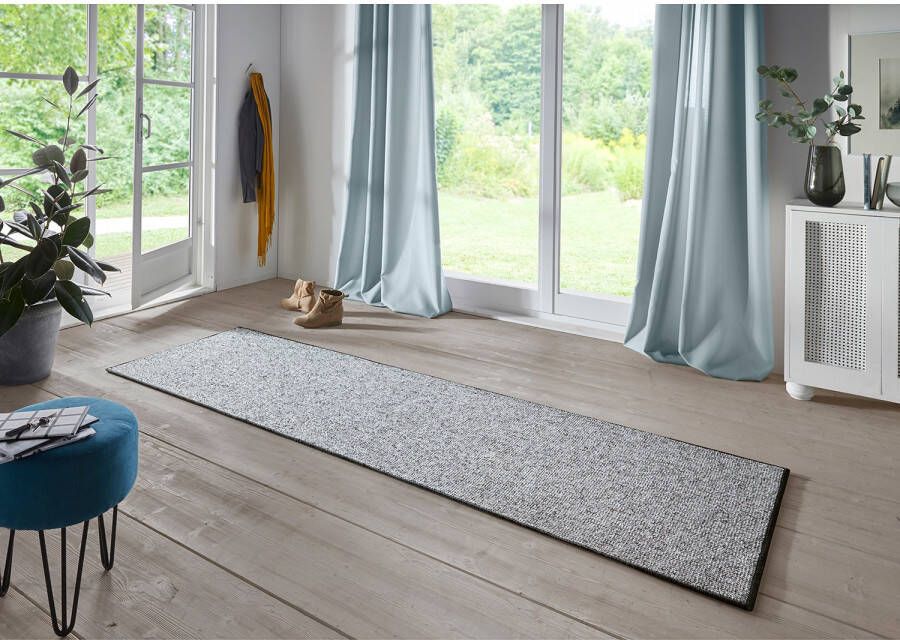 BT Carpet Effen loper Fineloop Comfort antraciet 80x350 cm