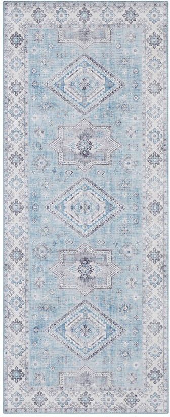 Nouristan Vintage vloerkleed Gratia lichtblauw 80x200 cm - Foto 5