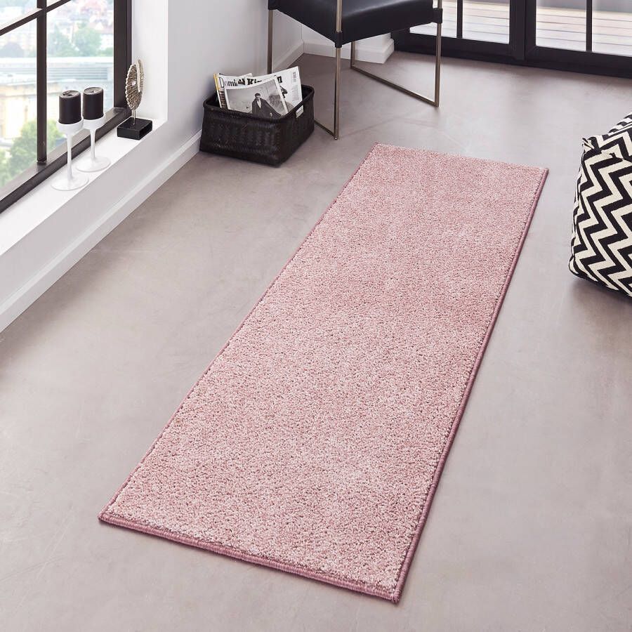 Hanse Home Modern effen vloerkleed Pure roze 140x200 cm