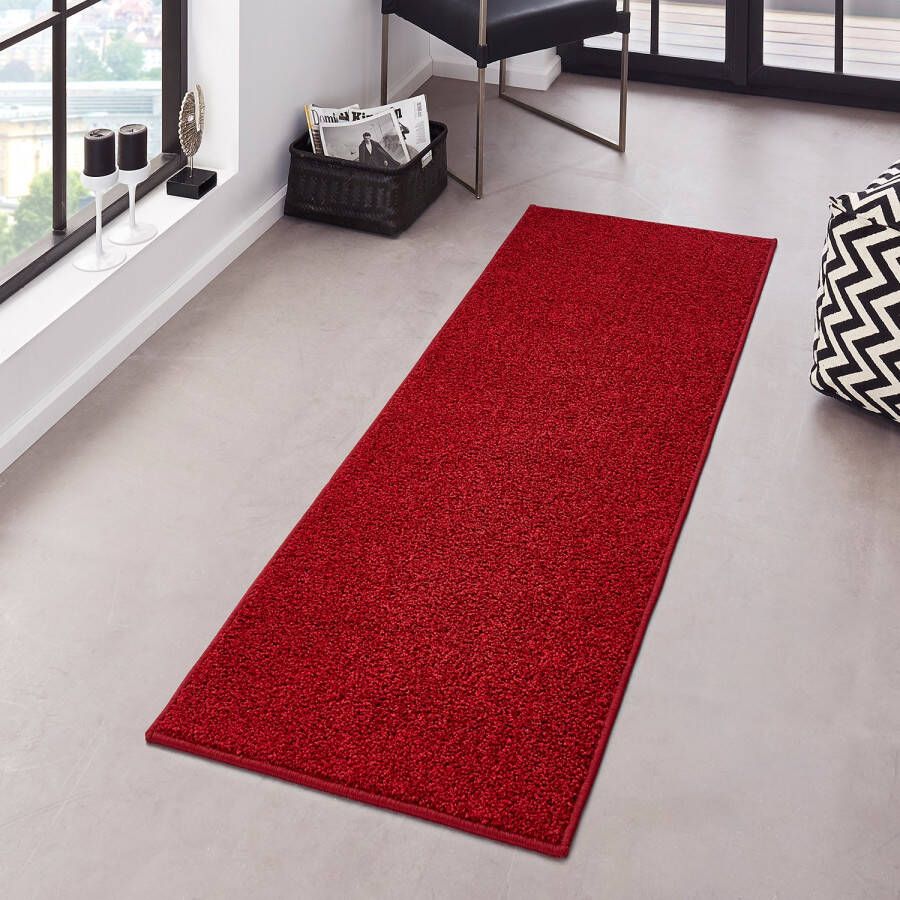 Hanse Home Modern effen vloerkleed Pure rood 140x200 cm