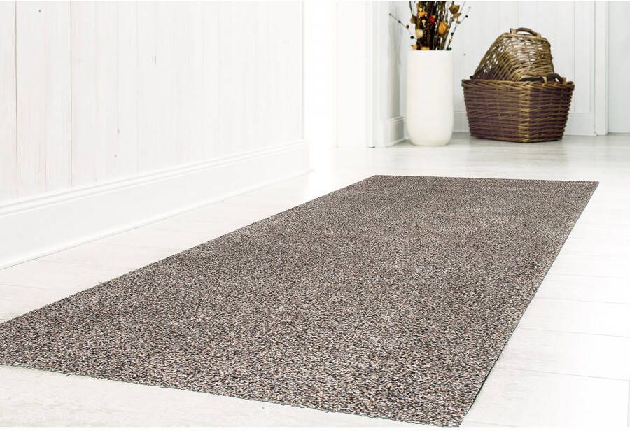 Andiamo deurmat Samson vuilvangmat van katoen voor de entree van het huis kan gebruikt worden als deurmat binnen deurmat in overdekte buitenruimtes of als huisdierenmat 100 x 150 cm graniet
