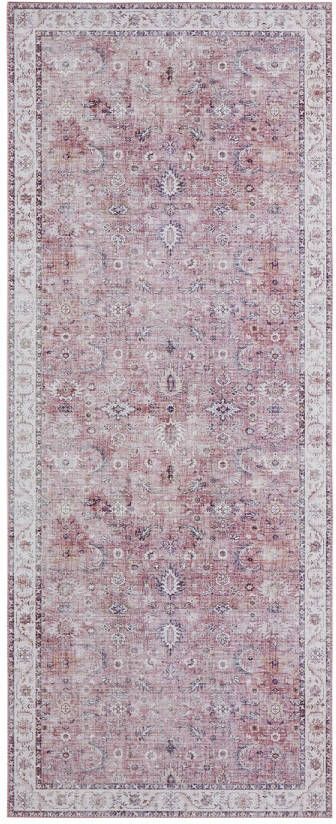 Nouristan Vintage vloerkleed Vivana framboos rood 80x200 cm - Foto 3