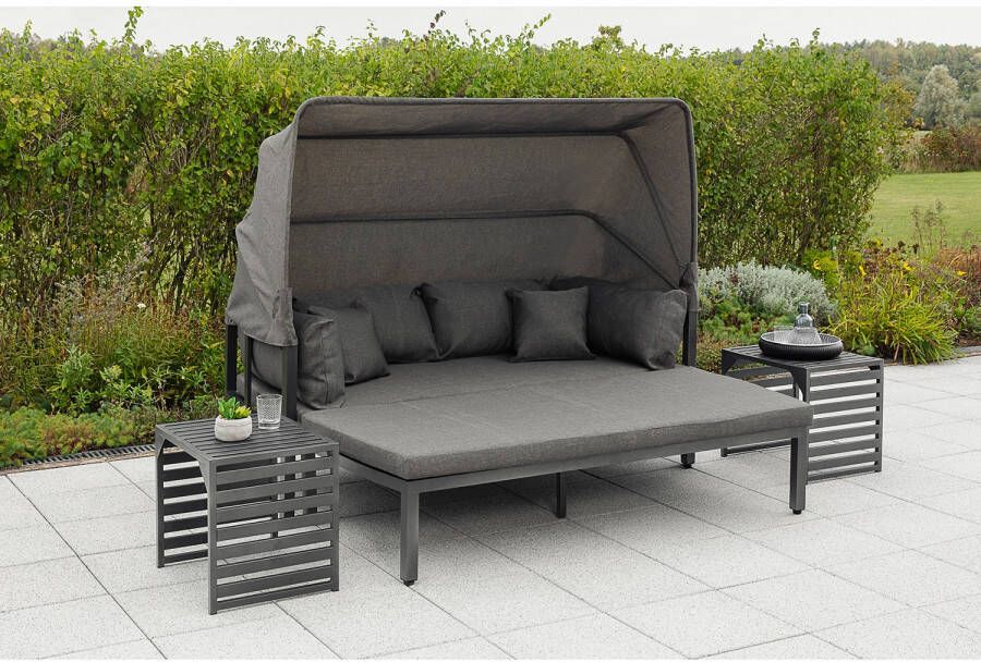 MERXX Tuinset Argos Insel set van 3 van aluminium met 2 bijzettafels incl. sierkussen