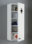 Hioshop Medasa L badkamerkast Medicijnkastje voor wandmontage 1 deur met slotwit - Thumbnail 2