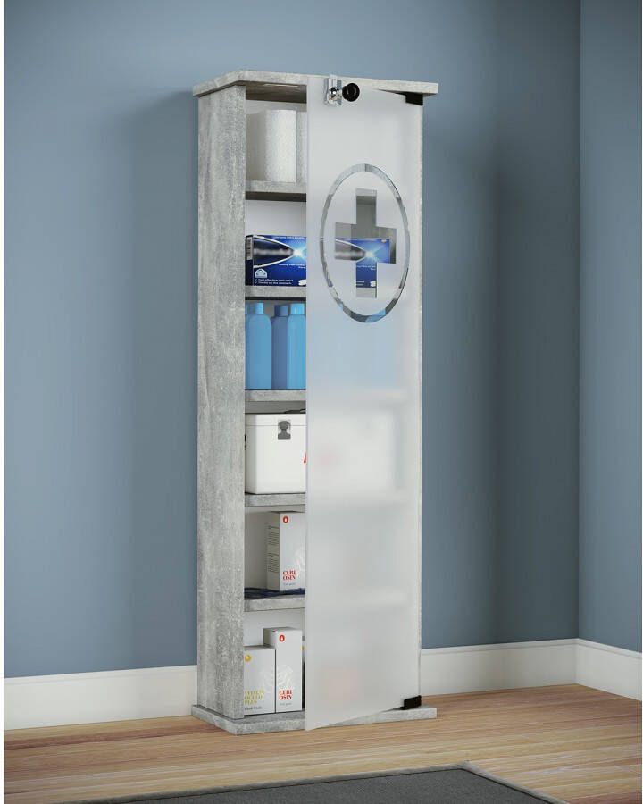 Vcm Medicijnkast Apothekerskast Wandkast afsluitbaar Omal XL Medicijnkast Apothekerskast Wandkast afsluitbaar Omal XL - Foto 3