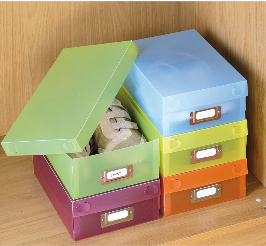Wenko Schoenenbox Multi-Boxen met beschrijfbaar veld en deksel (10 stuks) - Foto 1