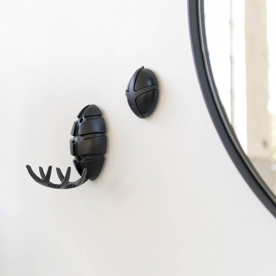 Spinder Design Bug Kapstok met Metalen Haak Zwart Gecoat