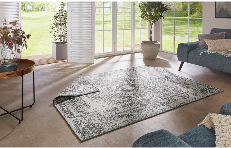 Northrugs Binnen & buiten vloerkleed Danao grijs crème 200x290 cm