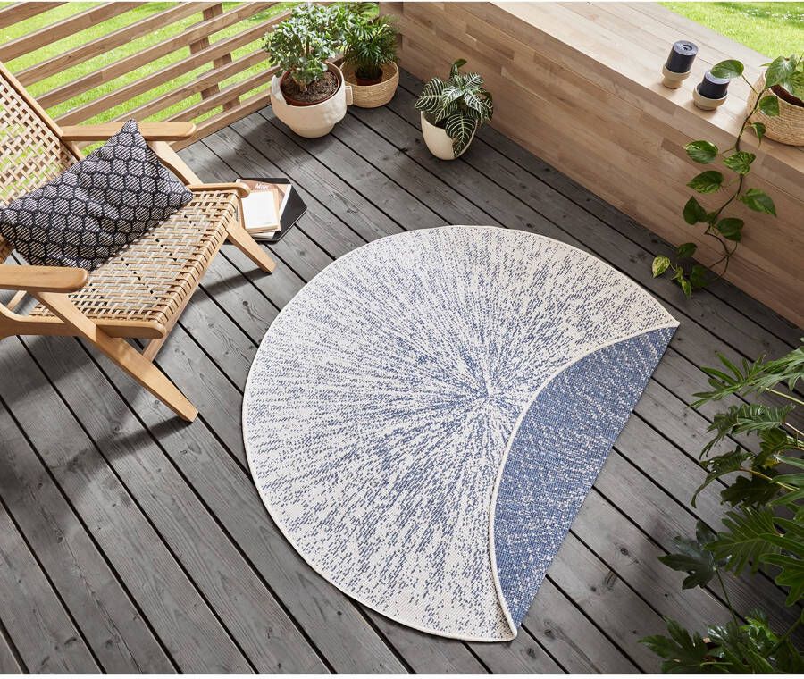 Freundin Home Collection Vloerkleed Aura Geschikt voor binnen en buiten woonkamer balkon terras tuin slijtvast en gemakkelijk in onderhoud platweefsel