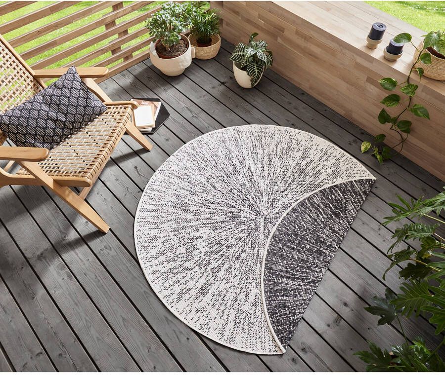 Freundin Home Collection Vloerkleed Aura Geschikt voor binnen en buiten woonkamer balkon terras tuin slijtvast en gemakkelijk in onderhoud platweefsel