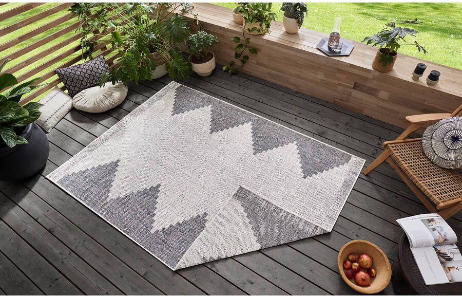 Freundin Home Collection Vloerkleed Diona Geschikt voor binnen en buiten woonkamer balkon terras tuin slijtvast en gemakkelijk in onderhoud platweefsel