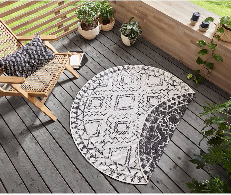 Freundin Home Collection Vloerkleed Elion Geschikt voor binnen en buiten woonkamer balkon terras tuin gemakkelijk in onderhoud platweefsel