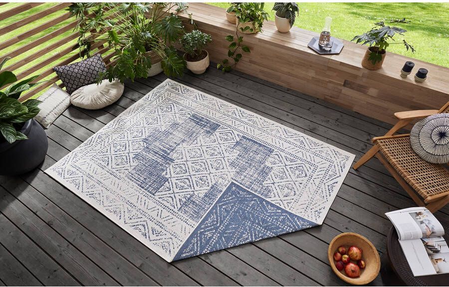 Freundin Home Collection Vloerkleed Gaia Geschikt voor binnen en buiten slijtvast en gemakkelijk in onderhoud platweefsel - Foto 2