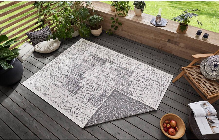 Freundin Home Collection Vloerkleed Gaia Geschikt voor binnen en buiten slijtvast en gemakkelijk in onderhoud platweefsel - Foto 2