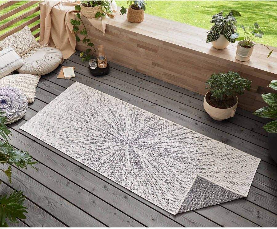 Freundin Home Collection Vloerkleed Aura Geschikt voor binnen en buiten woonkamer balkon terras tuin slijtvast en gemakkelijk in onderhoud platweefsel