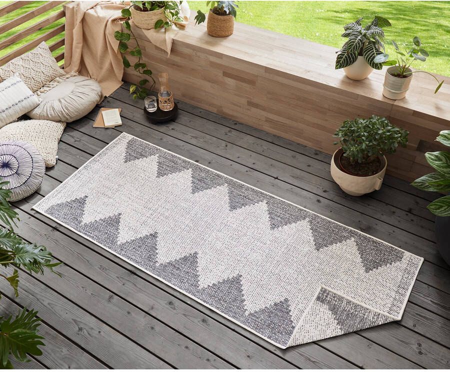 Freundin Home Collection Vloerkleed Diona Geschikt voor binnen en buiten woonkamer balkon terras tuin slijtvast en gemakkelijk in onderhoud platweefsel