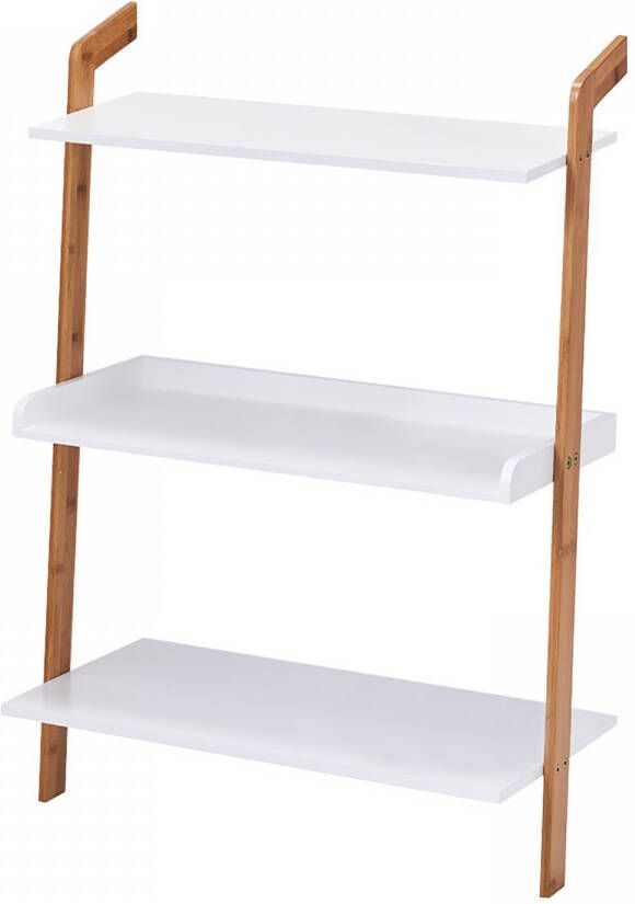 Zeller Present Ladderrek Bamboo 3 planken elk 60 x 30 cm (set 5 stuks) - Foto 3