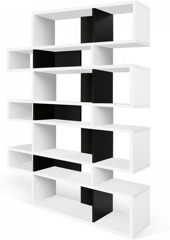 TemaHome Boekenkast Lisbon 3 wit zwart - Foto 2