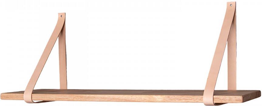 House Nordic Schap met leren bandjes Lila naturel