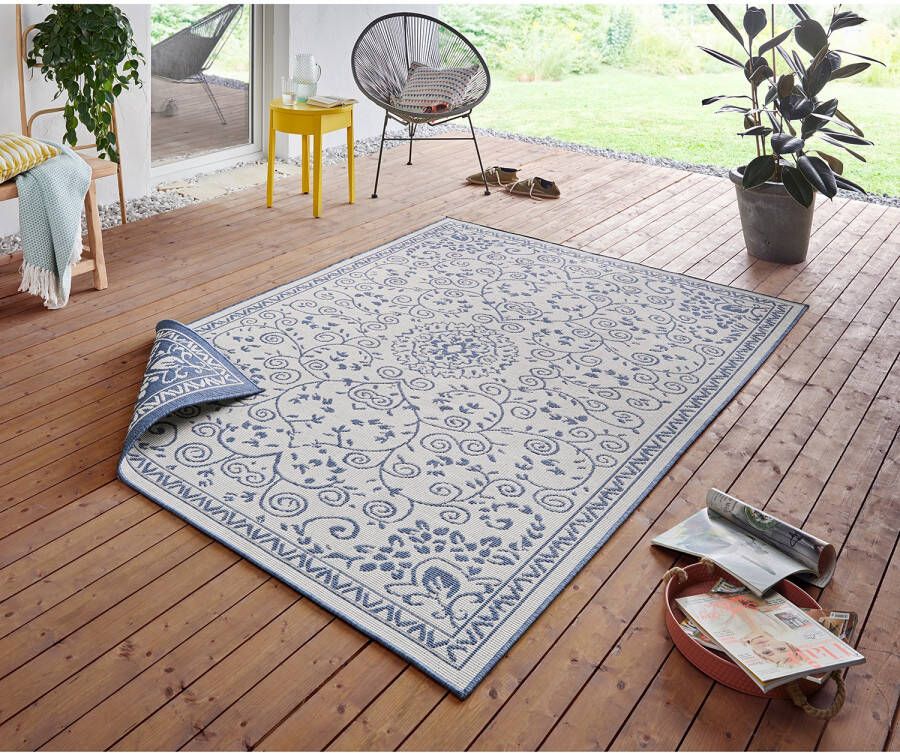NORTHRUGS Vloerkleed LEYTE tweezijdig te gebruiken kleed In- & outdoor vloerkleed vintage weerbestendig balkon tuin woonkamer