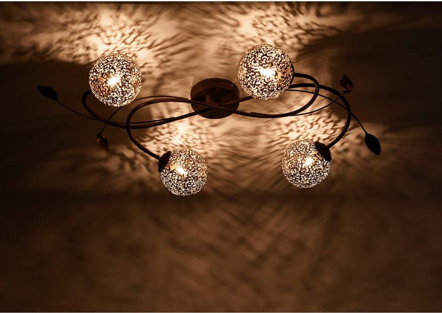 Paul Neuhaus Plafondlamp GRETA Roest 4 Lichts - Foto 1