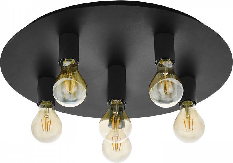 EGLO wand- plafondlamp 6-lichts Passano zwart Leen Bakker - Foto 1