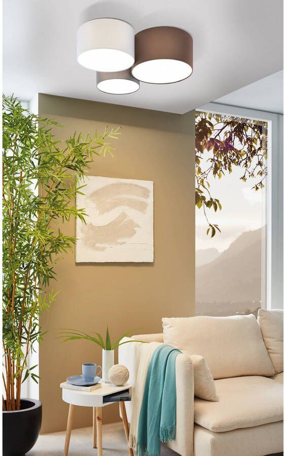 EGLO  Pastore Plafondlamp - E27 - 61 cm - Wit Antraciet Bruin Grijs - Foto 10