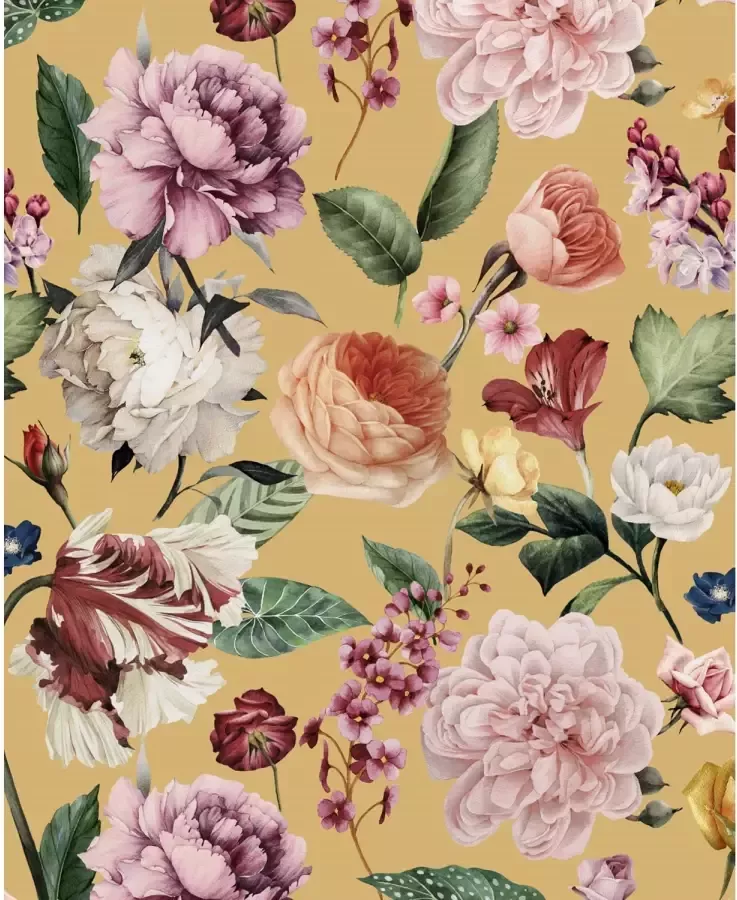 Descanso Plaid Fiori Zeer zacht knuffeldeken 130x160 cm omkeerbaar bloemen zand - Foto 2