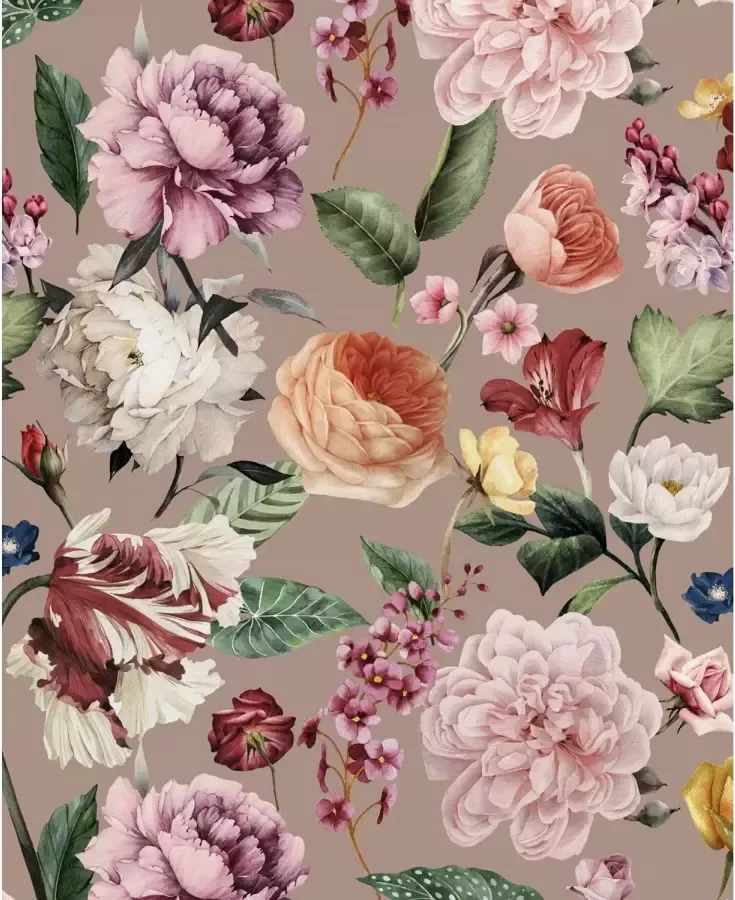 Descanso Plaid Fiori Zeer zacht knuffeldeken 130x160 cm omkeerbaar bloemen zand - Foto 2