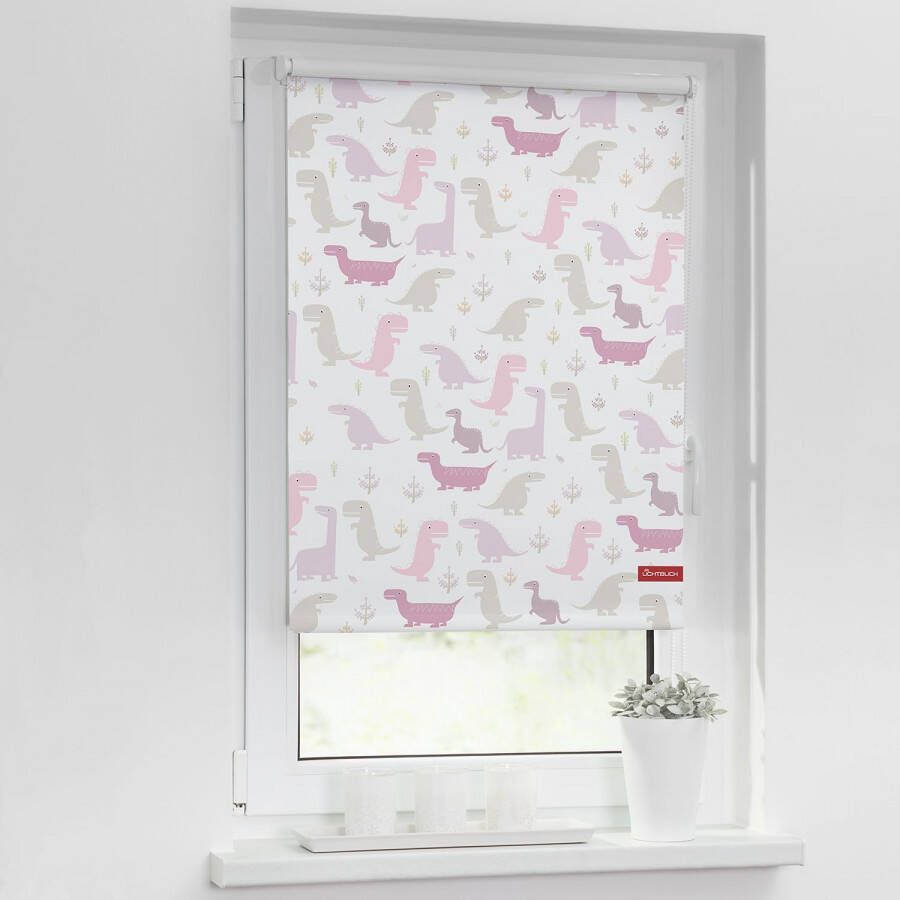 LICHTBLICK Rolgordijn met zijbediening Klemmfix digitaal Dino (1 stuk) - Foto 4