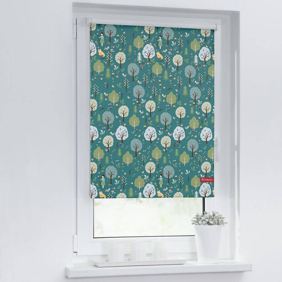 LICHTBLICK Rolgordijn met zijbediening Klemmfix digitaal Leni (1 stuk) - Foto 4