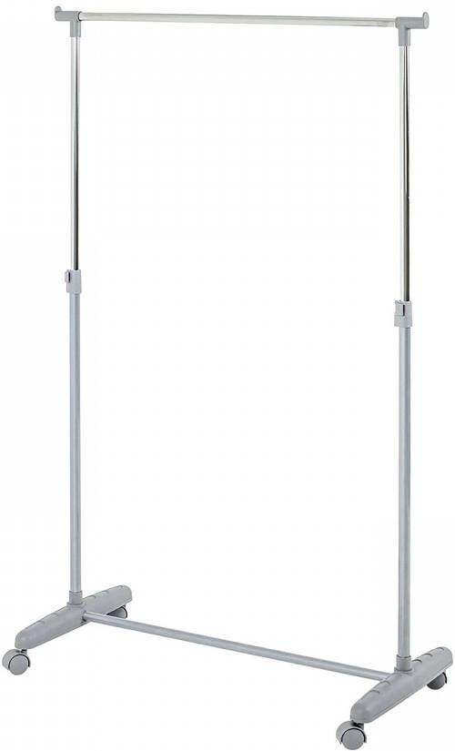 Haku Kledingrek met chromen rail 81 x 39 x 96 cm In hoogte verstelbaar - Foto 2