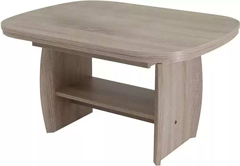 Hela EMOB Salontafel Mihanne 90 142x68x52 62 cm-sonoma eik Ovale salontafels Bruin Spaanplaat Ovale salontafels Op voorraad - Foto 9
