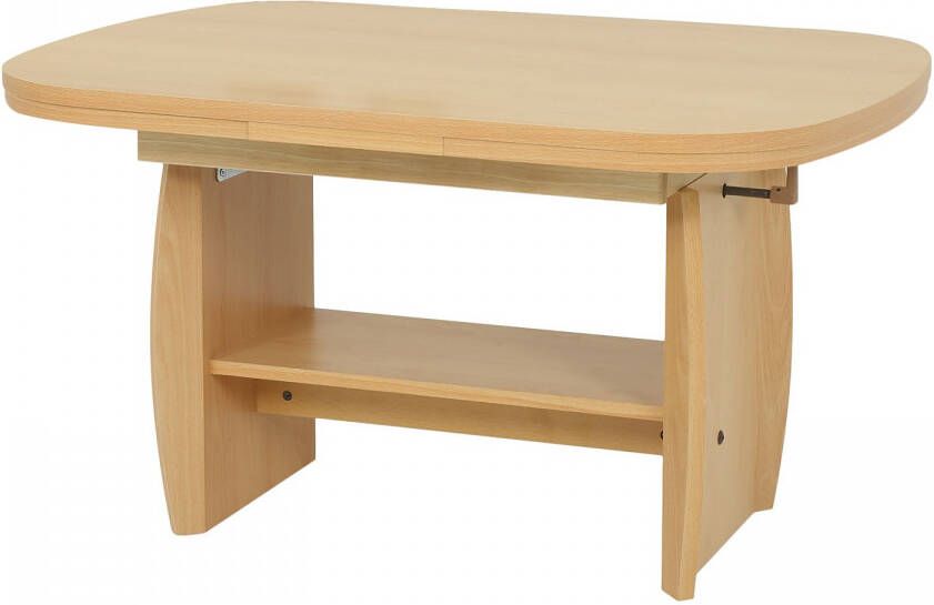 Hela EMOB Salontafel Mihanne 90 142x68x52 62 cm-beuk Ovale salontafels Bruin Spaanplaat Ovale salontafels Op voorraad - Foto 13